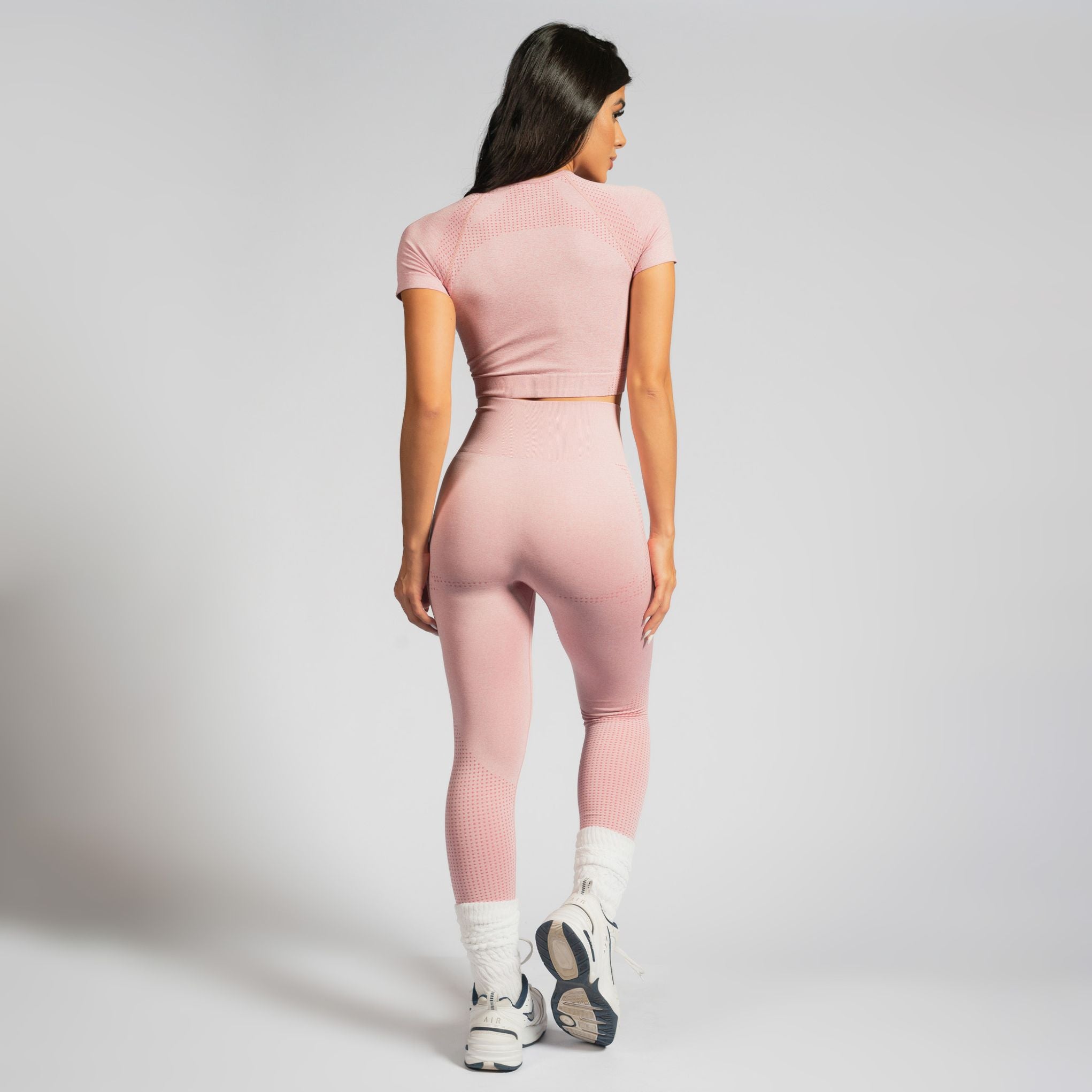 Legging Fitness Seamless Jaspeado Rosa