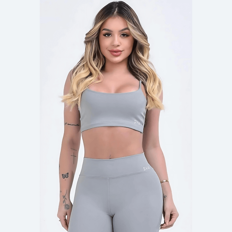 Cropped Thais Gris